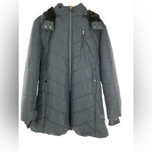 NWT Navy 3 Pocket Coat Zip Coat with Fleece lining XL